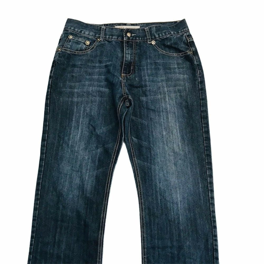 Blue Rag Men's Jeans 36x31x10 Heavy Stitching Back Pockets Med Wash Denim ZipFly - Picture 5 of 12